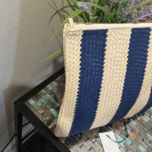 Clare .V Foldover Woven Leather Clutch - Picture 14 of 17